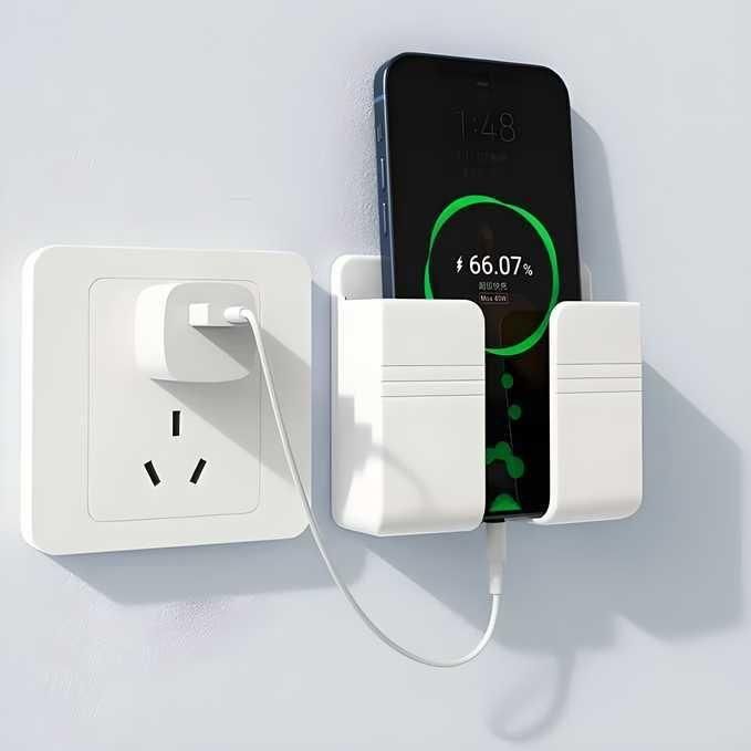 Wall Mounted Mobile Holder With Adhesive Strips (Pack of 4 & 8)